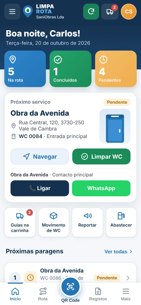Início do funcionário